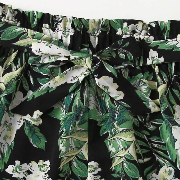 Teen Girls Rib Knit Tank Top & Tropical Print Shorts Set - Picture 5 of 7